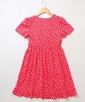 Organic Viscose Fit & Flare Dress For Girls