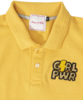 Girl Power Motif Polo T-Shirt