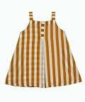 Sleeveless Dress Mustard Stripe