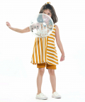 Sleeveless Dress Mustard Stripe