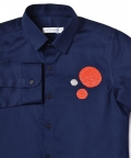 Blue Shirt With Embroidery Shirt