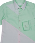 Dress Shirt With Colour Blocking In Pastels