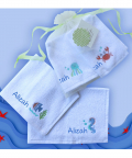 Personalised Under The Sea - Set Of 4 Face Towels