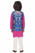 Pink kurta and jacket set
