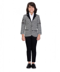 Black Striped Jacket With Pants