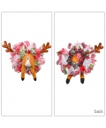 Stuck Reindeer Artificial Wreath For Wall,Door &Tree Decor