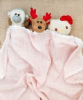Peach Cotton Wrap Newborn Baby Blanket