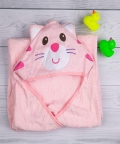 Baby Moo Kitty Pink Animal Hooded Towel