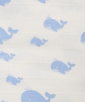 The Baby Atelier 100% Organic Blue Whale Baby Quilt