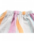 100% Organic Pajama Short Set   Pink & Orange Stripe