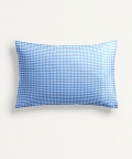 Pillow Cover with Filler Blue Checks