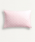 White Pink Pillow Cover with Filler