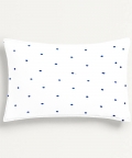 100% Organic Baby Pillow Cover With Fillers Cream & Navy Dot