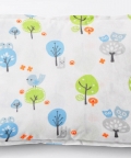 100% Organic Baby Pillow Cover With Fillers Birdie Print