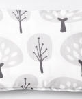 100% Organic Baby Pillow Cover Without Fillers Grey Tree