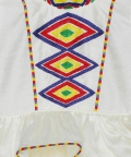 White Ruffle Tribal Dress