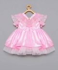 Pink Ruffle Holographic Dress