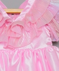 Pink Ruffle Holographic Dress