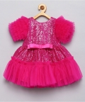 Fuchsia Pink Sequins Dress