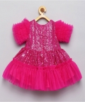 Fuchsia Pink Sequins Dress