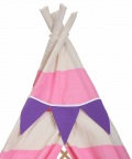 Pink Striped Teepee Tent With Matching Bunting