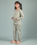 Top & Pyjama Set Full Sleeve With Pockets With Buttons