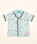 Blue Zoo Animals Style Shirt With Shorts