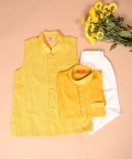 Lurex Jacket Set (Mustard Yellow)
