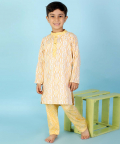 Yellow Bandhani Kurta Pyjama Set