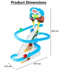 Train Chasing Race Track Climbing Toy Game Set With 3 Train