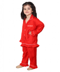 Red Nightsuit With Frills