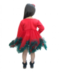 Red Bow Ruffled Dress