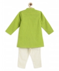 Lion Kurta Pyjama Set - Green