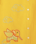Elephant Kurta Pyjama Set - Yellow