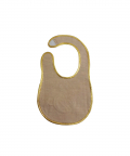 Personalised Beige And Gold Initial Woven Bib
