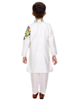 Ivory Embroidery Kurta With Bottoms