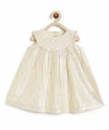 Summer Shimmer Dress-Cream