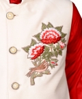 Floral Motif Nehru Jacket With Kurta & Pant Set