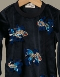 Fishes Embroidered Sweatshirt