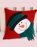 Red Snowy The Snowman Pillow