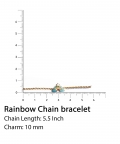 Rainbow Wristlet Chain Bracelet