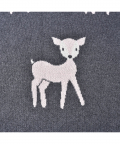 Vkaire Dark Grey Deer Baby Blanket 