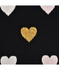 Vkaire Golden Heart Baby Blanket - BLACK 
