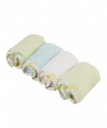 Baby Moo Chick Green Applique Hooded Towel & Wash Cloth Set