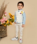 Waistcoat Set With Two Embroidered Motifs A Shirt And Pants