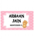Personalised Name Stickers (Pink) - Set of 40
