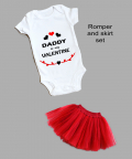 Personalised Daddy's Little Valentine Romper Set