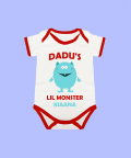 Personalised Dadu's Lil Monster Onesie Romper