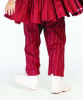 Embroidered Pant Crimson Red