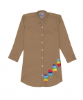 Wednesday Shirt Dress-Brown Beige